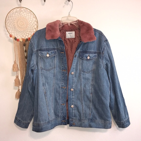 jean jacket with fur old navy